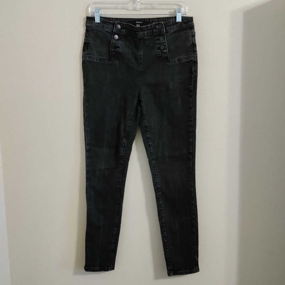 Forever 21 Button Fly Skinny Jeans Size 29